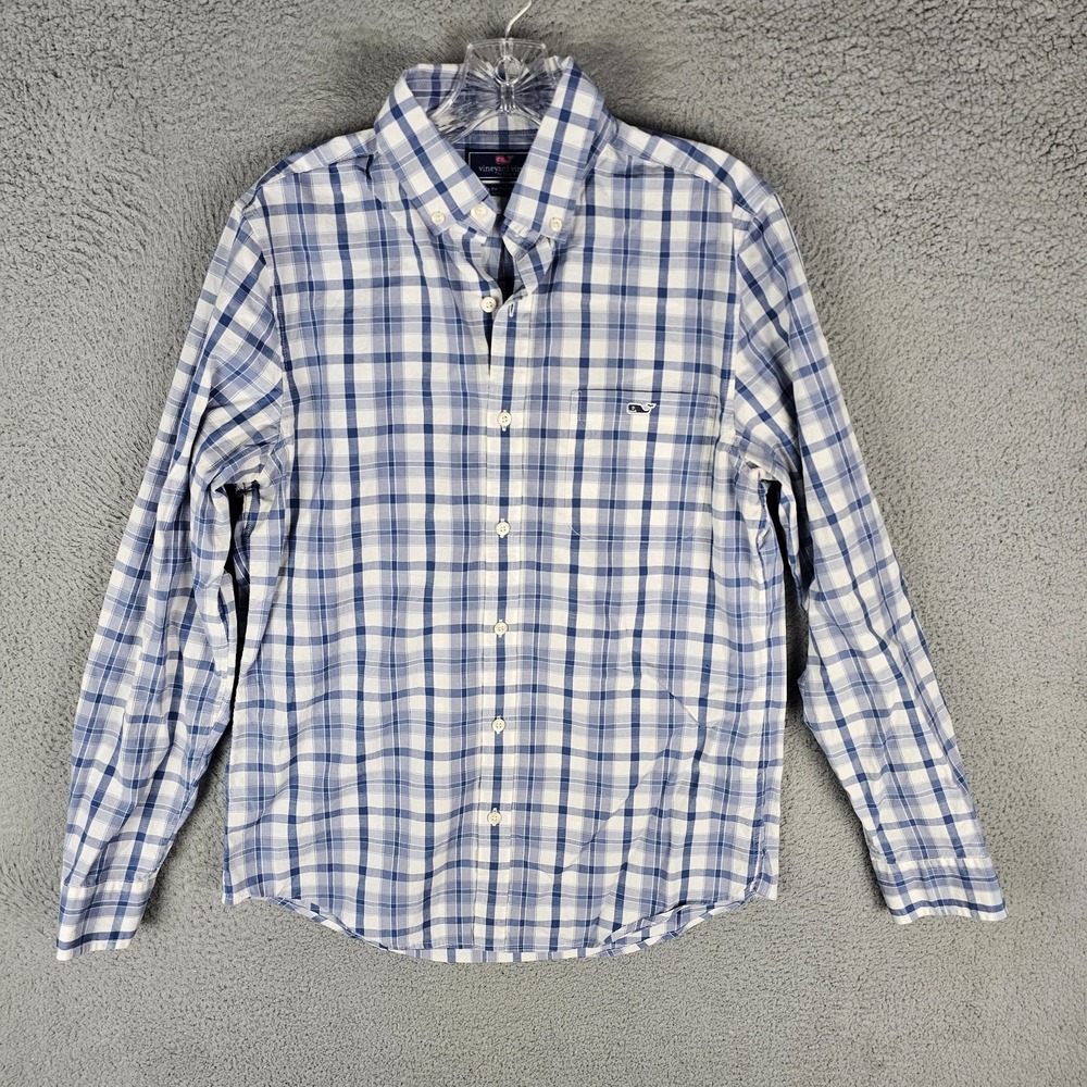 Vineyard Vines Button Down Mens M Multi Deacon Plaid Slim Tucker Shirt 1W3757